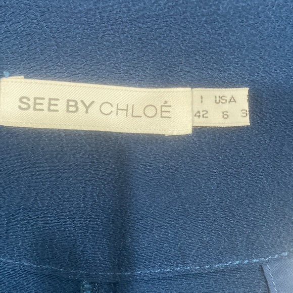 See By Chloe High Waist Mini Short Blue Size 6 US - Picture 5 of 13